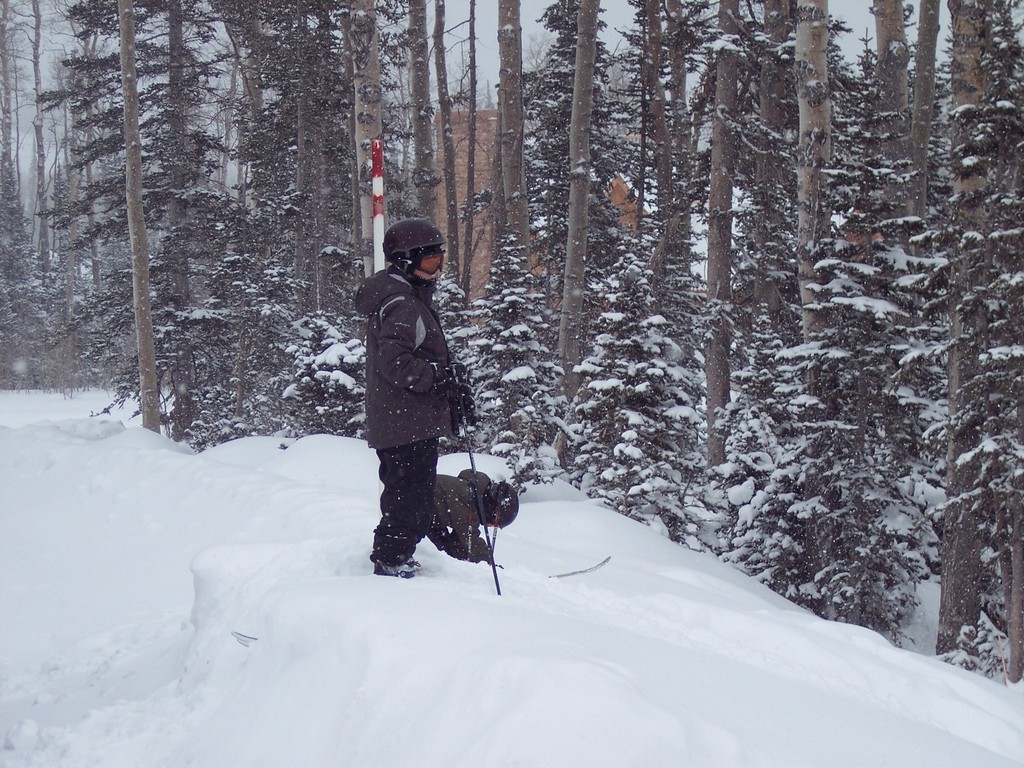 Jake and Jackson preparing to drop in