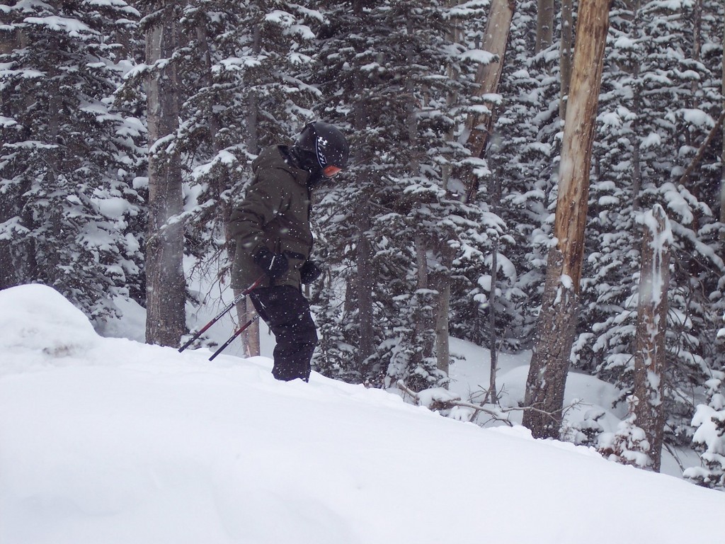 Jake skiing Pow