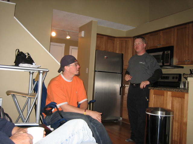 Jeremy and Erich in the Kitchen at the Condo