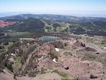 Dunes and Giant Steps lifts with proposed new terrain in center of shot across Highway 143